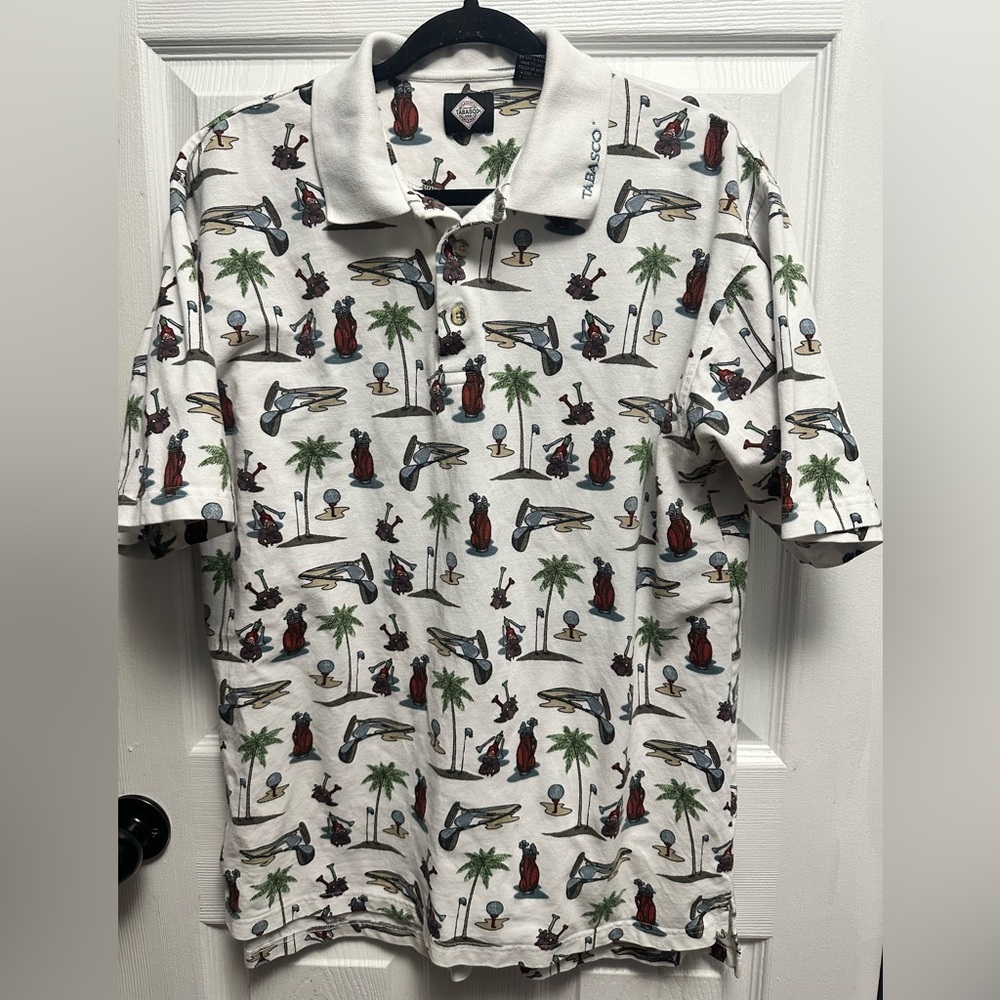 Vintage Tobasco Golf Polo Size Large